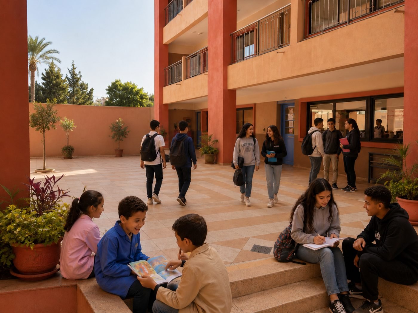 Cour et vie de classe à SchoolPlus Marrakech